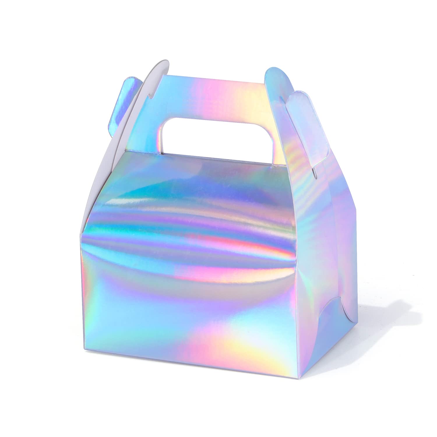 SZYCHEN 10 pcs/holographic gift box cake candy biscuit packaging portable carton for wedding and birthday parties