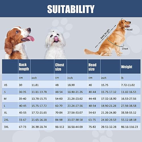 Avont Regenjacke Hunde Reflektierende Regenmantel wasserdichte Sichere Hiking Reißverschlüsse Hundemantel, mit 4 Beine & Durchsichtige Kapuze für Kleine, Mittelgroße und Große - Silbrig -M