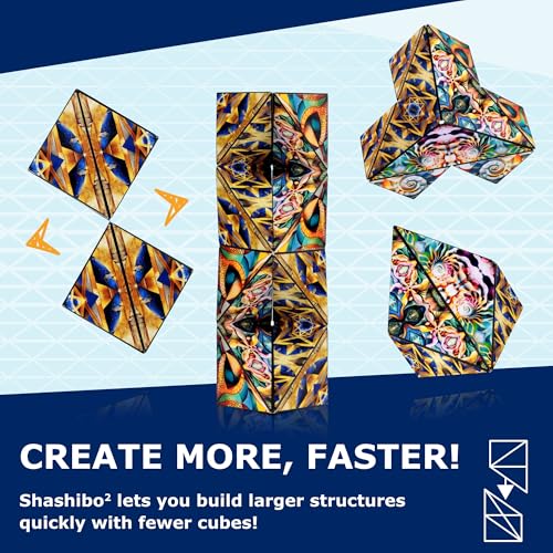 Image of Shashibo ICOSA XL Magnetic Puzzle & Sensory Fidget Toy for Adults & Kids, Stress Relief Fidget Toy for Puzzle Enthusiasts, Cool Fidget Toys for Desk, Shape Shifting Sensory Toy, 200+ Possible Shapes