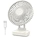 EasyAcc USB Tischventilator Lüfter Ultra Leise (Geräuscharme Kühlung, Batterie nicht enthalten,verstellbarer Neigungswinkel bis zu 90°, 3 Geschwindig, Wandmontage, Tischventilator) Weiß
