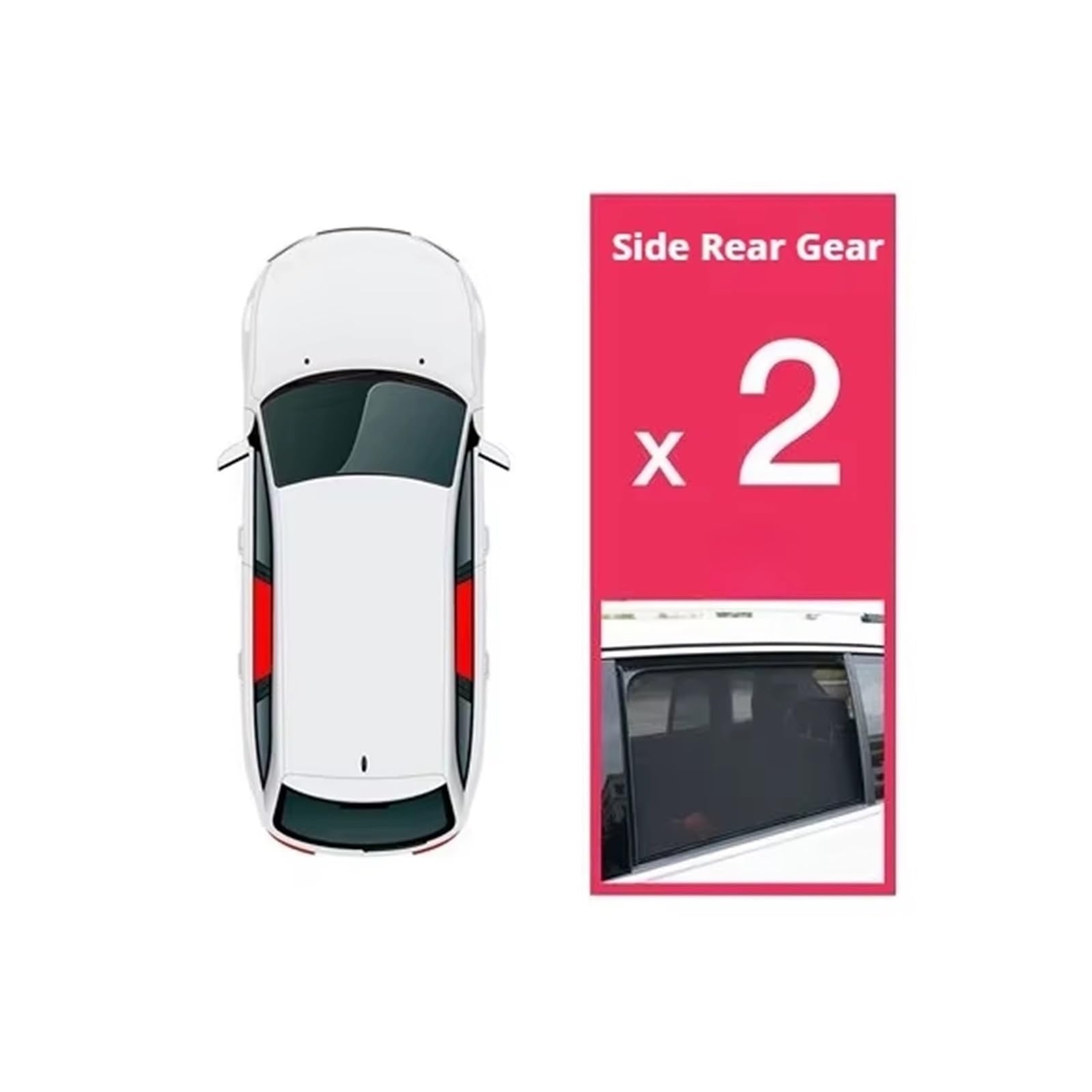 Frontscheibe Thermomatte Für Skoda Für Karoq NU7 2019-2025 Sonnenschutz Mesh Magnetische Wärmedämmung Vorhänge Fenster Visier Auto(2PCS Rear)
