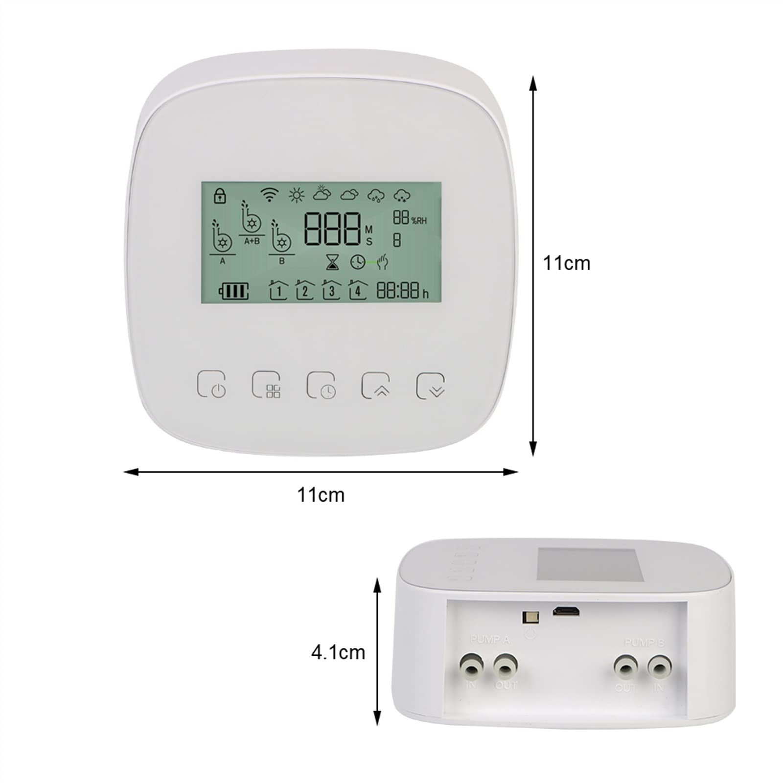 Kit di irrigazione a goccia automatica Timer di irrigazione for irrigazione digitale Wifi Tuya Controller di irrigazione a micro-drip del timer automatico intelligente con pannello solare per Piante i