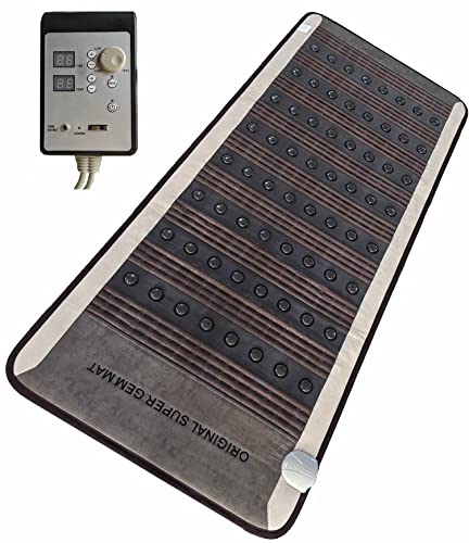 CAREFIT Large 64 Coin Korean Advance Super Gem Infrared Full Body Heating Mat Back Pain