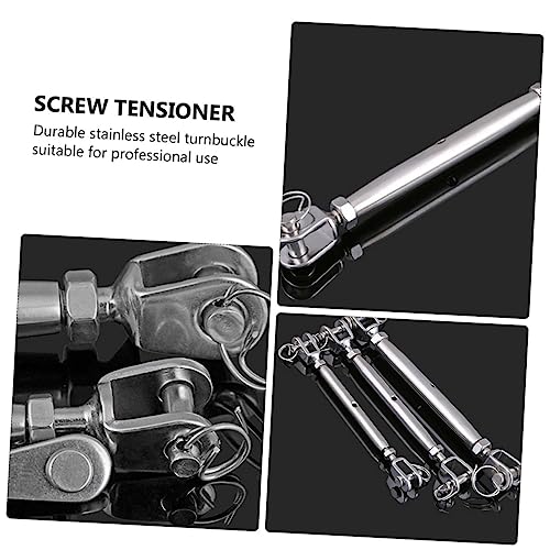 PartyKindom 2pcs Tensores de Acero Inoxidable para Cables, tipo Quijada, para Tensión de Cables y Cuerdas, Diseño de Acabado Suave para Uso Profesional miniatura 3