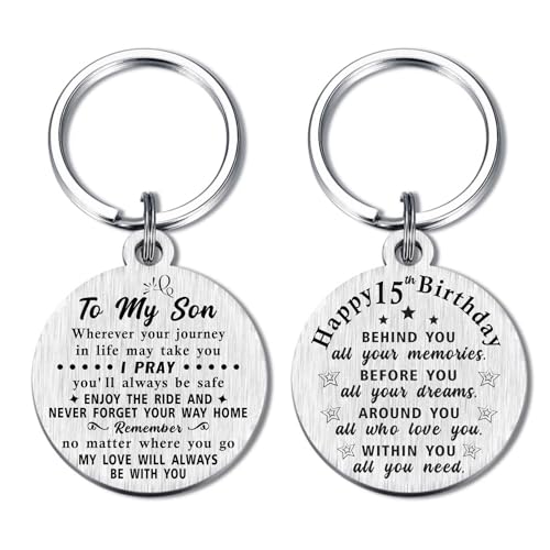 ABNTY 15th Birthday Gifts for Girls Boys, 15 Year Old Birthday Keychain, Born in 2010 Gifts, 2010 Birthday Decorations
