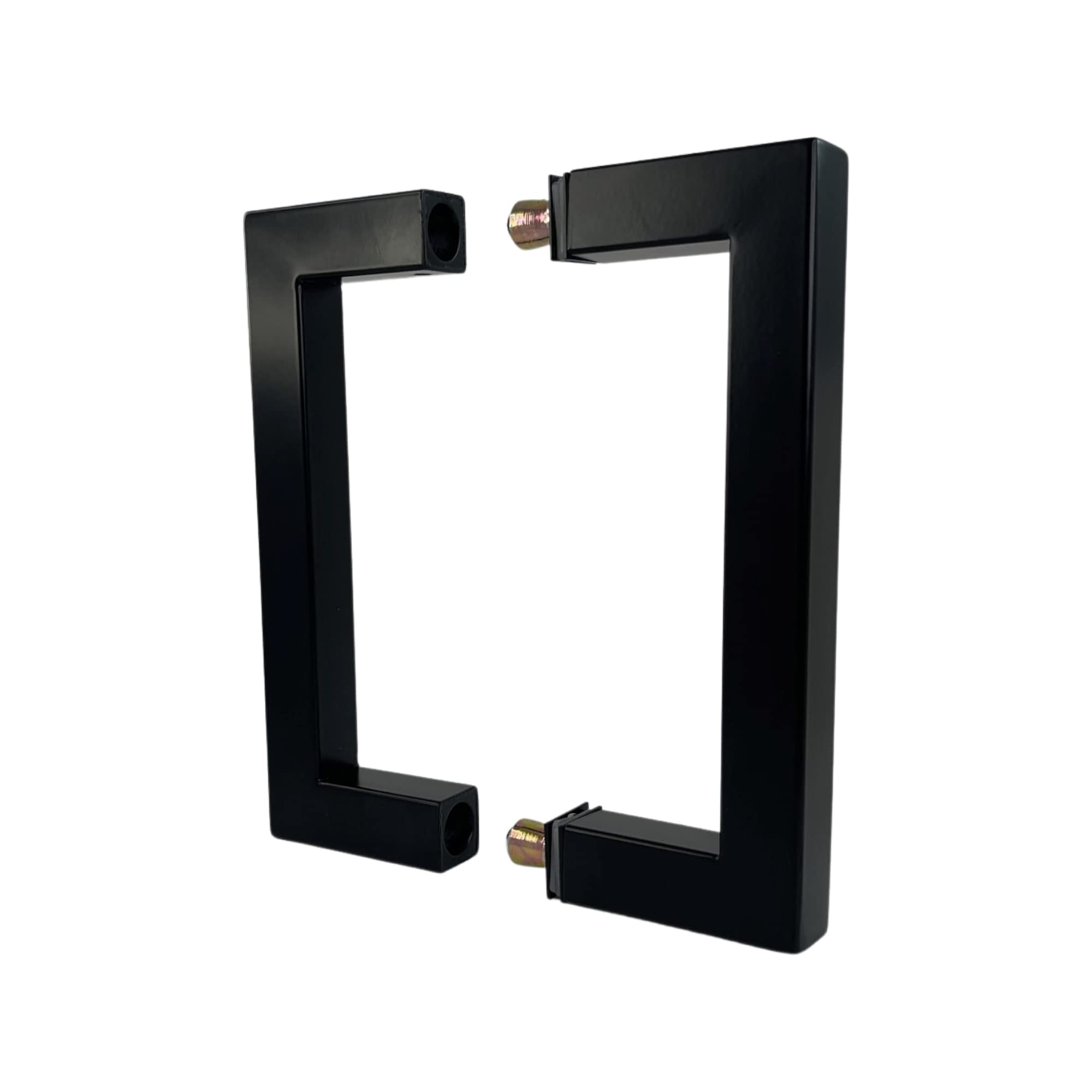 LAB AUTOMATION Shower Door Handle – Premium Shower Glass Doors – Stainless Steel Glass Door Handle – Durable and Sturdy Design – Installation Kit Included (Very Matte Black, 6inch)