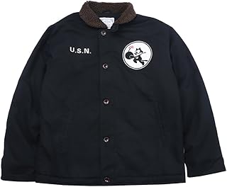 [D.IIZOO] 米海軍 N-1デッキジャケット メンズ 冬 裏ボアジャンパー ミリタリージャケット 大きいサイズ ブルゾン 防寒服 コートアウター U.S.NAVY N-1 DECK JACKET F1204B