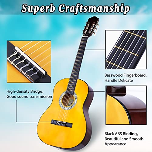 Strong Wind 36 Inch Classical Acoustic Guitar Nylon Strings Guitar Beginner For Students Children Adult With Bag #TOP3