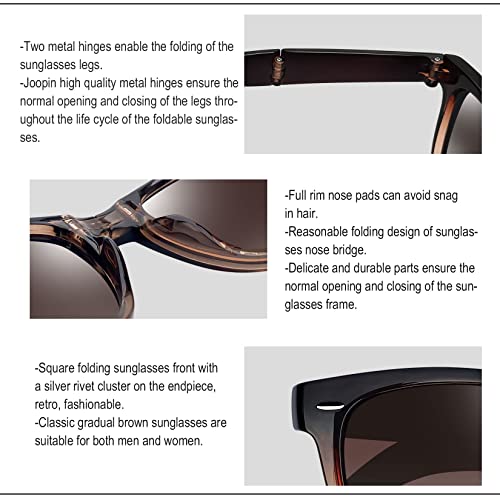 Image of Joopin Square Sunglasses Polarized UV400 Designer Sun Glasses Men Women | Oversized, Plastic Frame, Retro, Vintage, Unisex, Trendy Shades for Driving, Party, Fishing, Business, Costume