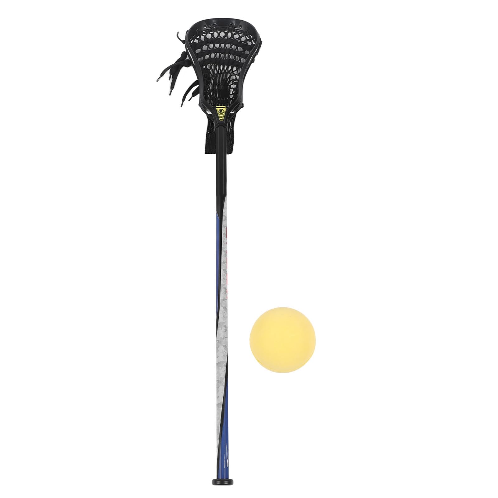 Lacrosse-Stick-Set für Jungen, Glänzendes Professionelles Lacrosse-Stick-Set Zur Verbesserung des Lernens, Stark mit Nicht Fallender Schwanzkappe Zum Üben (schwarzes Netz)