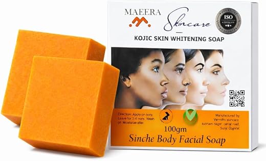 Sinche Kojic Brightening Soap for Skin Whitening Brightening, kojic acid for Dark Spots Tan Removal, Skin Brightening Soap...