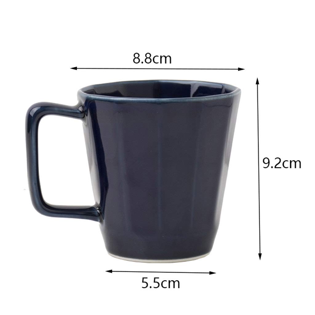 Kaffee-Becher Keramik-Tasse Einfache Wiederverwendbare große Kapazität Becher kreativer plissierter Rutschfester Tasse Körperkaffeetasse Exquisite tragbare Teetasse 320ml