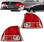 EPIC LIGHTING Rear Brake Tail Lights Lens and Housing Assembly Compatible with Honda 2006-2008 Civic Base / Hybrid Left + Right Side Pair