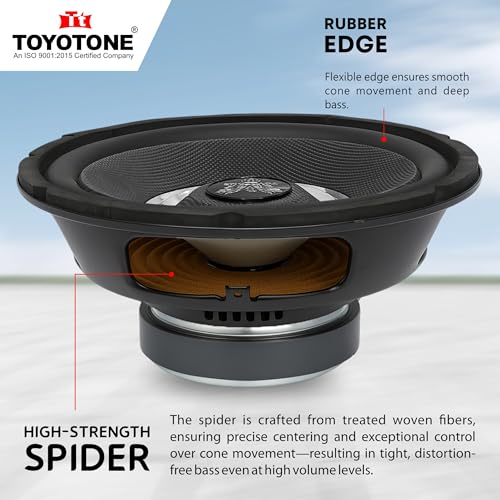 Image of TOYOTONE 10 inch Subwoofer Infinity Series 150W RMS /700W Peak Power / 1.5-Inch Copper Coil / 120mm Single Magnet Ideal for Upgrading Car Bass Tubes, Home Subwoofer Systems, and DIY Audio Projects (Black)