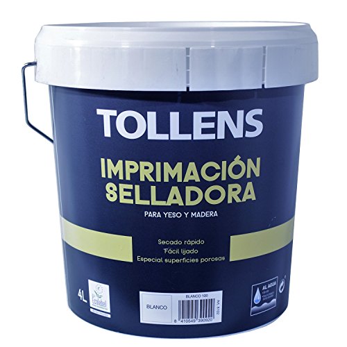 Tollens 8102 Imprimación Selladora al Agua, Blanco, 4 l