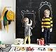 Lifetree Selbstklebend Tafelfolie Kreidetafel Schwarz: Abwischbar Multifunktional Folie Mit 5 Kreide Kinder Wand Tafel Kinderzimmer und Büro 60x200cm