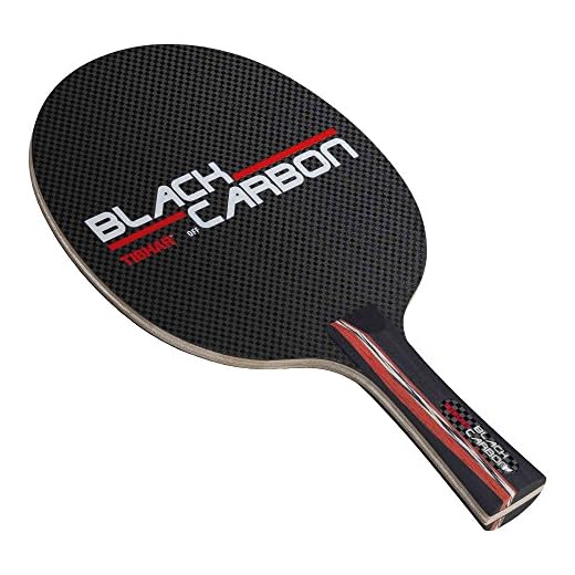 Tibhar Black Carbon Table Tennis and Ping Pong Blade - ST Handle Type