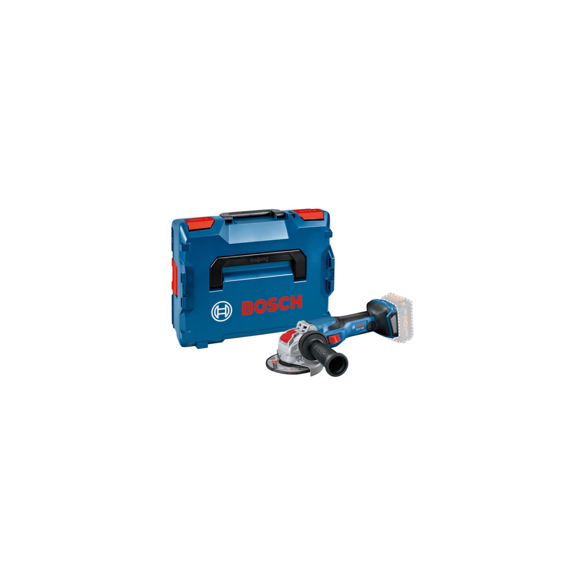 Bosch Professional system 18V: akumulatorowa szlifierka kątowa GWX 18V-15 C (Ø tarczy 125 mm, system X-LOCK, walizka L-BOXX)