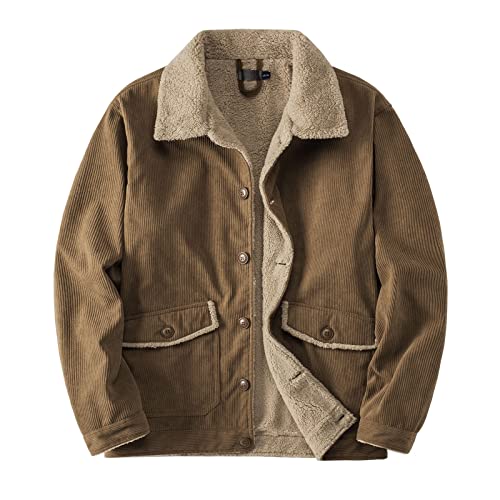 Veste en velours côtelé marron d'une qualité supérieure et finitions soignées