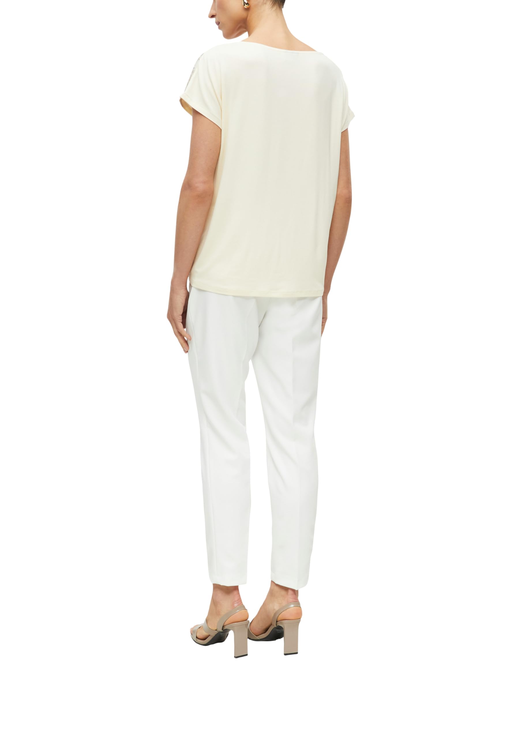 s.Oliver Black Label Damen 2178662 T-Shirt mit Knotendetail (1er Pack)