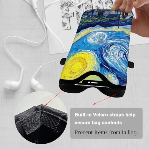Image of Neoprene Cell Phone Sleeve Pouch Case Bag with Crossbody Strap Neck Lanyard for Women 7.1 X 3.9 in Sky