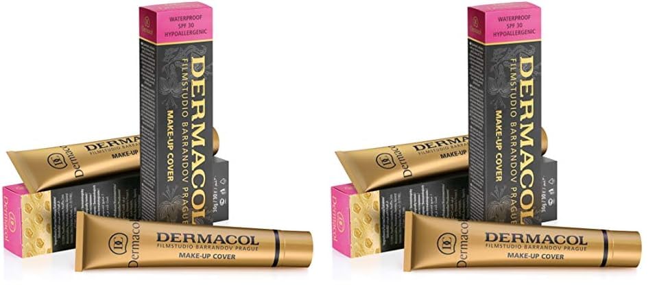 Dermacol Makeup Cover Total - Maquillaje Corrector Resistente al Agua SPF 30, 30 g, color 225 (Paquete de 2)