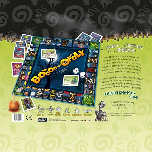 Juego de mesa Boooo-opoly con tema de Halloween para 2-6 jugadores miniatura 5