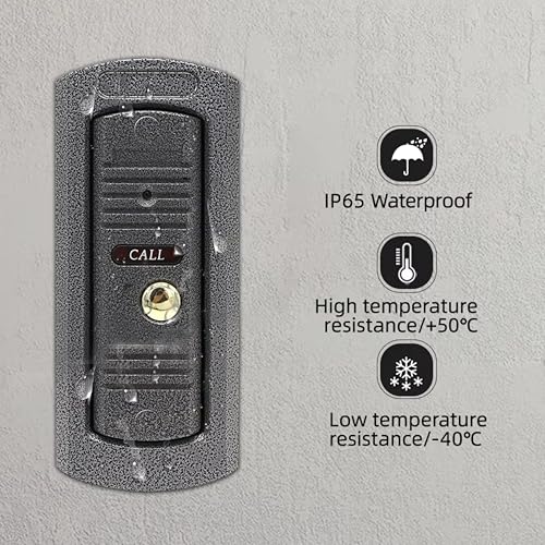 Image of MX Video Door Phone Call Button - Waterproof Outdoor Doorbell for Home, Villa, Apartment & Office, Wired Video Intercom System with 1 Call Button, Durable Security Entry Access