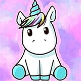 5D Full Drill Diamond Painting Kit, DIY Diamond Rhinestone Painting Kits for Adults and Children Embroidery Arts Craft Home Decor 11.8 11.8 inch (Unicornw)