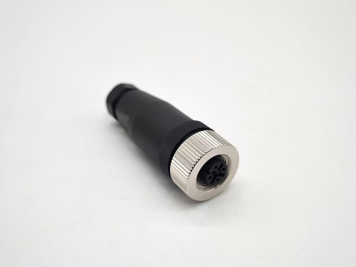 2PCS M12 4 Pin Female Connector A Code Straight Socket Panel Aviation Wire Field Wireable Connector 12mm Industrial Circular Connector,Outdoor Waterproof IP67 for 22AWG 0.34mm² Cable