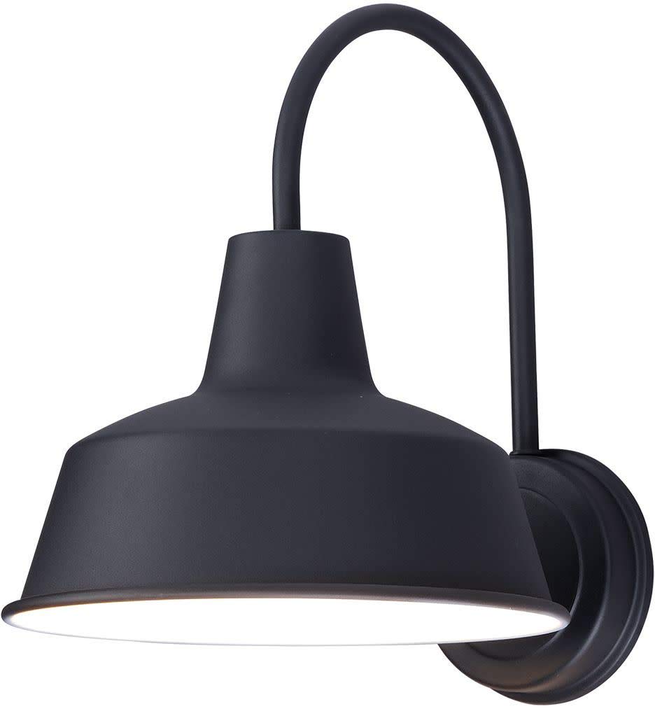Maxim 35016BK Outdoor Wall Sconce, 13in One-Light, Black Aluminum, Modern