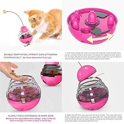 Buy Kolice Interactive Dog Cat Treat Ball Toy Tumbler Design Iq Food Dispenser Dog Puzzle Slow Feeder Funny For Small Medium Dogs Stimulation Playing Chasing Chewing No Ball And Antenna Online