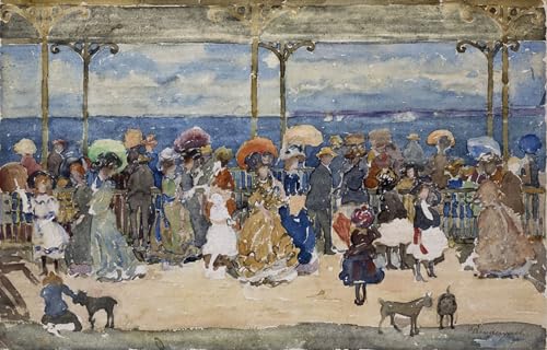 Tableau d'art abstrait Maurice Prendergast jetée Nantasket 60x90