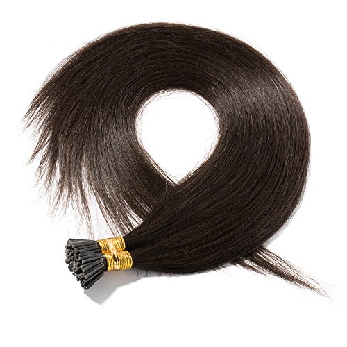 16INCH #2 DARK BROWN I TIP COLD FUSION HUAMN HAIR EXTENSIONS