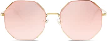 SojoS Sunglasses for Women and Men Classic Retro Polygon Shades UV400