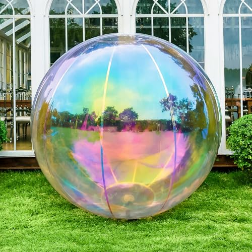 Joyaura Iridescent Inflatable Mirror Ball Large Shiny Decor Ball