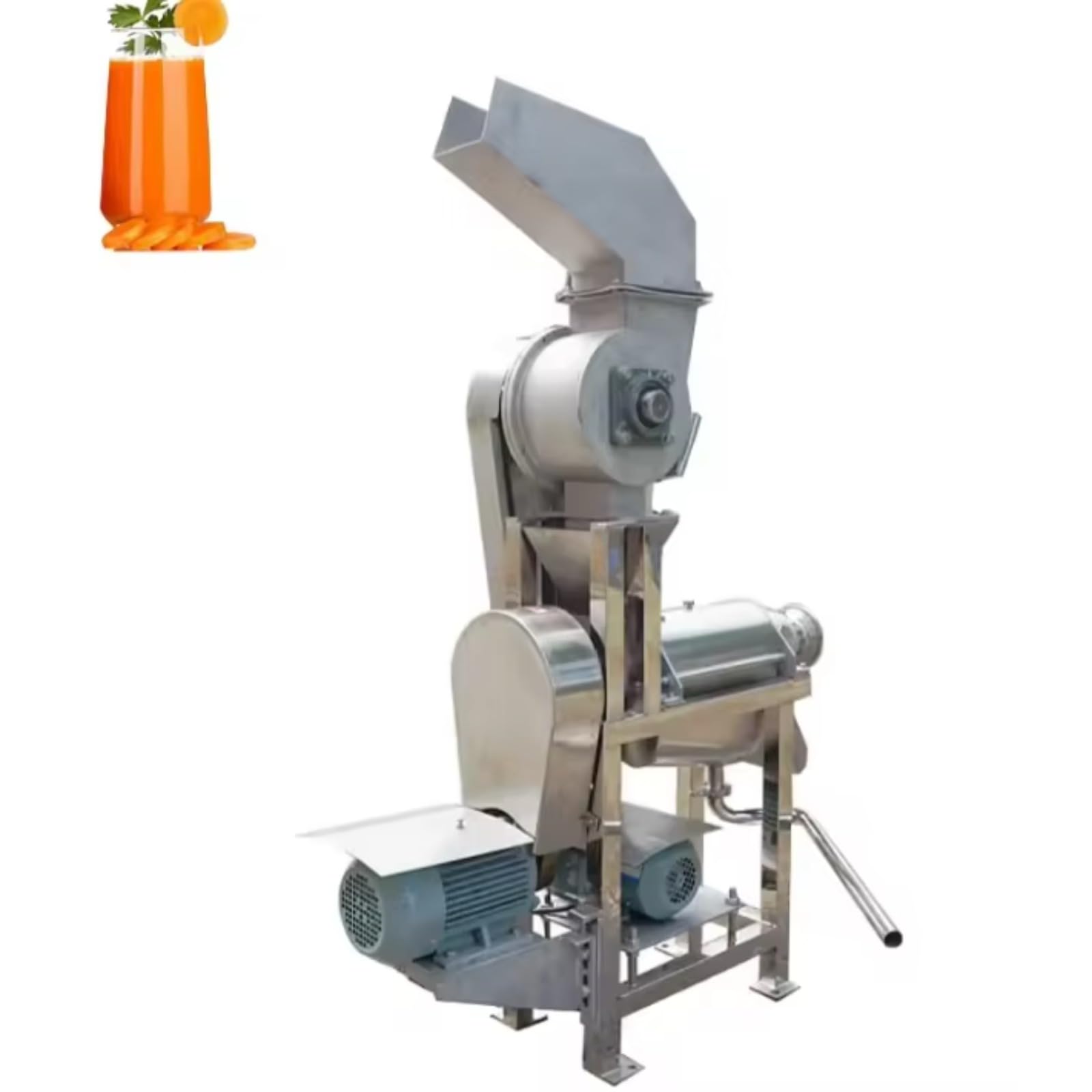 Cold Press Juicer Fruit Vegetable Juice Press Machine with Crusher Industrial Grade Juice Maker for Commercial Food Processing