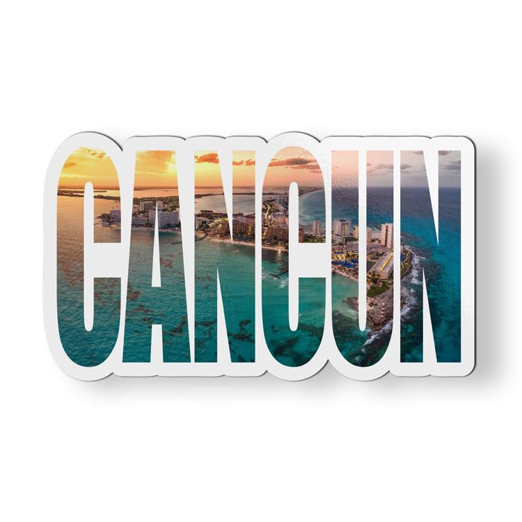 Imán decorativo rectangular Cancun México 4.5"