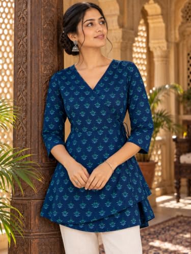 Image of feranoid Women Cotton Angrakha Kurti