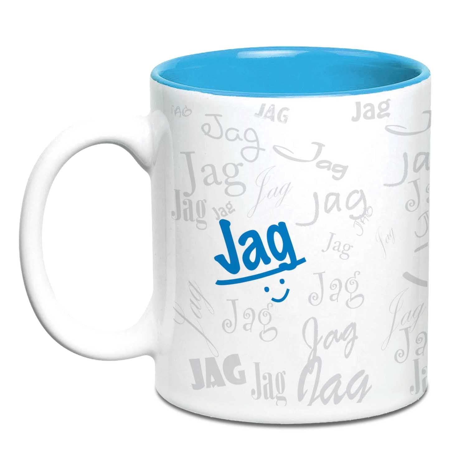 Hot Muggs Me Graffiti Mug - Jag Personalised Name Ceramic, 315ml, 1 Unit