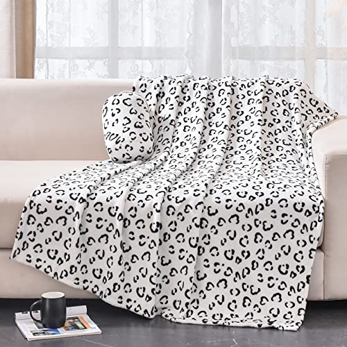 Bnuitland Kuscheldecke mit Leopardenmuster, 300 g/m² Flanelldecke mit weicher Aufbewahrungstasche… – Ansicht 4