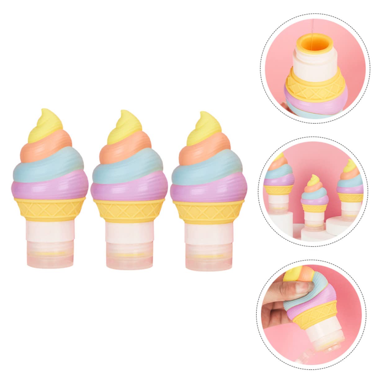 Housoutil 9pezzi Bottiglie Da Viaggio Silicone Da Contenitori Squeeze Per Shampoo e Lozioni Impermeabili e Leggeri Per Toiletries Durante Viaggi