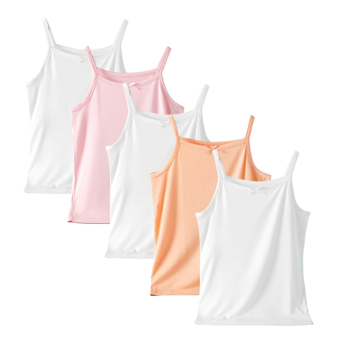 Letoileite 4er-Pack Unterhemden für Kinder und Mädchen Ärmel
