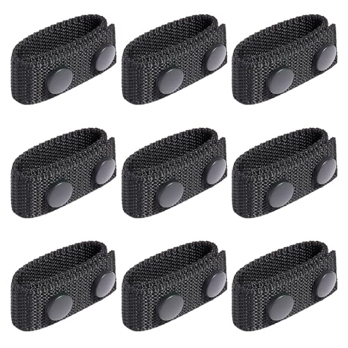 Mihoutal 9 Pcs Belt Keepers for Duty Belt Black Nylon Keepers Fits 2 Wide Police Tactical Utility Belts Heavy-Duty Anti-Sag Wear-Resistant