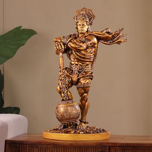 Image of Artarium Bahubali Hanuman Idol for Home Decor & Mandir (2 Feet), Standing Bajrang Bali Hanuman Ji Murti, Large Anjaneya Pavan Putra Decorative Showpiece for Temple, Living Room & Gift