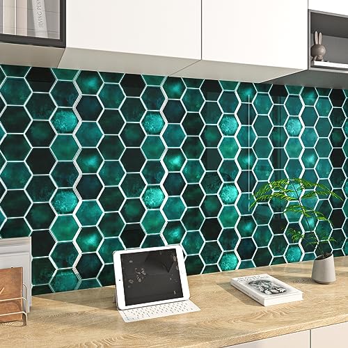 FunStick azulejos verde esmeralda 12x12 para transformar tu cocina o baño con estilo moderno 7