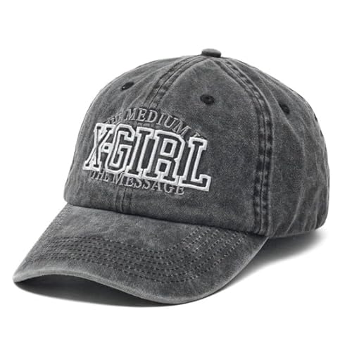 [エックスガール] キャップ COLLEGE LOGO PIGMENT 6PANEL CAP レディース BLACK
