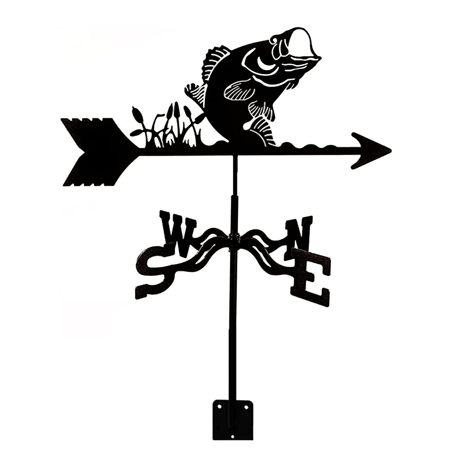 TAXXII Metal Weathervane Garden Weather Vane Stainless Steel Wind Indicator with Sculptures Weathercock Measuring Tool for Decor Roof