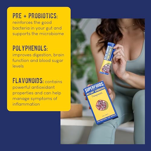 Superfoods Company Instant Kombucha Drink Powder, Pomegranate Flavour