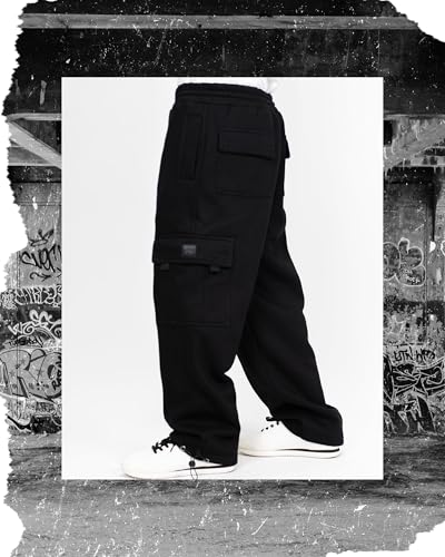 FB County Cargo Sweatpants - Loose Fit Cotton Polyester Heavyweight Fleece Cargo Sweatpants with Flap & Utility Pockets2
